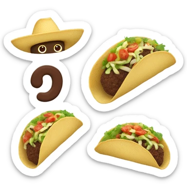 Taco de espagueti con chocolate  sticker