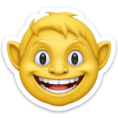 Troll face yellow emojis  sticker