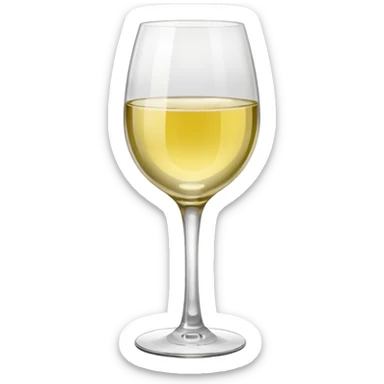 white wine different glass sticker