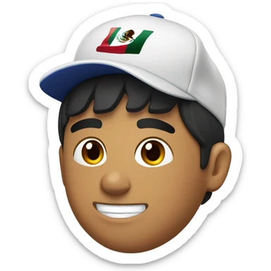 Mexican teen guy in basball cap sticker