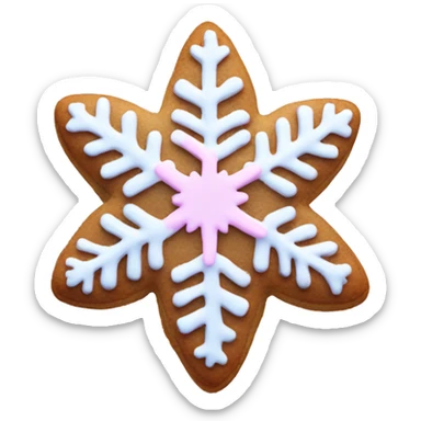 pink snowflake cookie  sticker