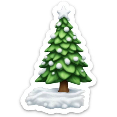 Christmas tree with snow sticker