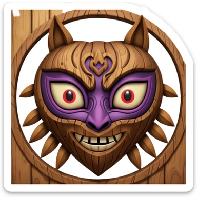 majoras mask mixed with the questioning face sticker
