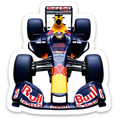 RB22 red bull racing car in formula 1 sticker