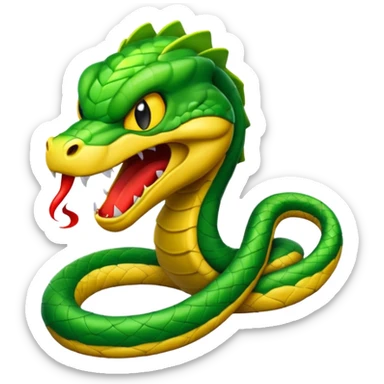 my nickname on the discord server is Little VIper, i want a animated emoji with the text "'Lil Viper Mad" with an angery little viper spitting sticker