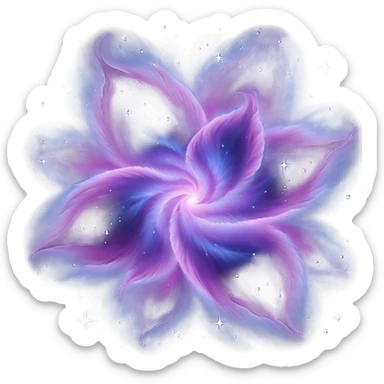  Dark Blue-Purple Nebula-Rose sticker