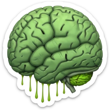 rotting brain, add some green mould sticker