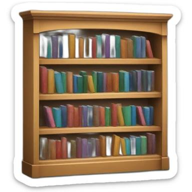 books inside a library sticker