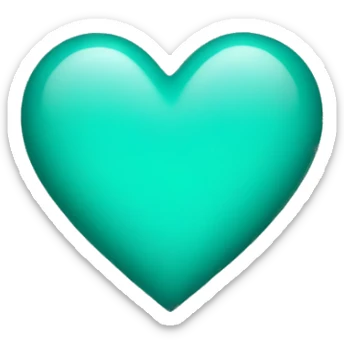 Teal heart  sticker