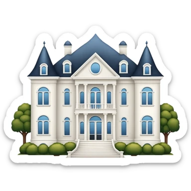 white mansión sticker