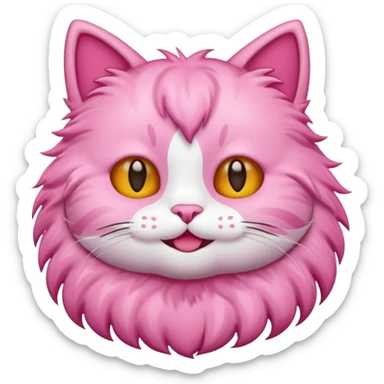 a cute pink cat sticker unlocked  sticker