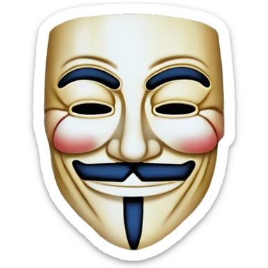 guy fawkes mask made of st basils cathedral with color domes sticker