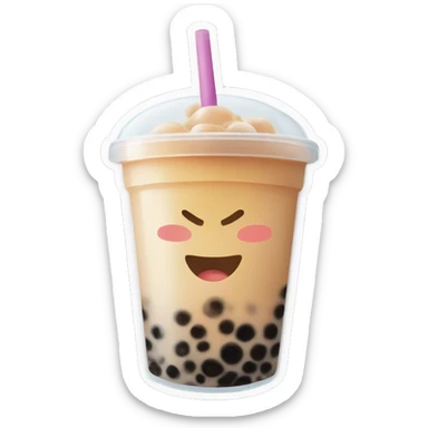 Bubble tea sticker