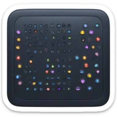 futuristic dark Personal Cloaking Device pad with buttons and switchers sticker