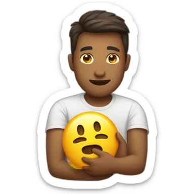 An emoji holding an emoji holding an emoji holding an emoji holding….. sticker