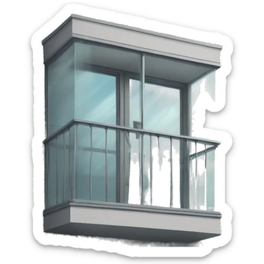 glass pane balcony sticker