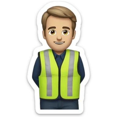 Macron gilet qui brûle une poubelle sticker