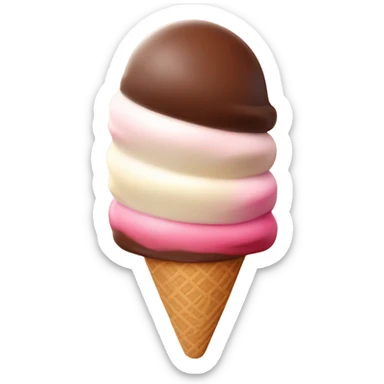 neopolitan ice cream sticker