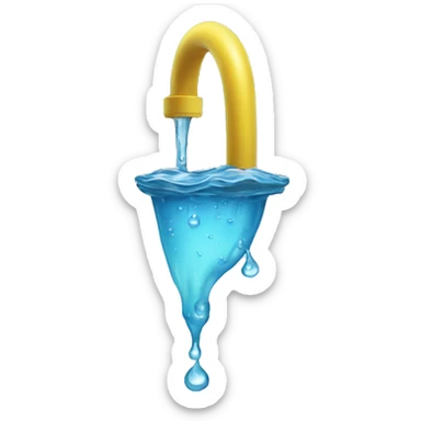 Water hose dripping water sticker