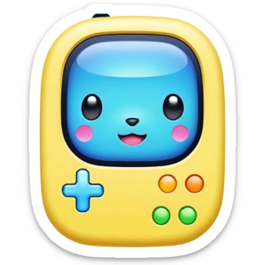 Tamagotchi ios app skeuomorphic sticker