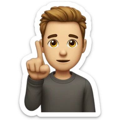 holding thumb and index finger next to your nose/eyes, disappointment sticker