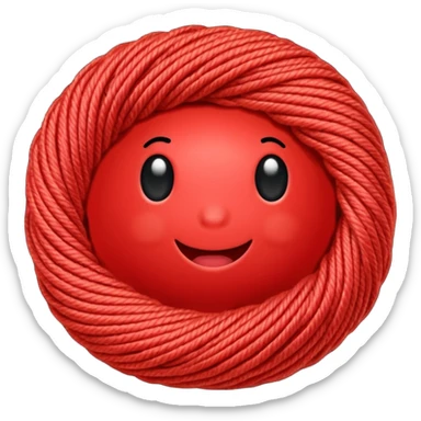 red ball of yarn sticker