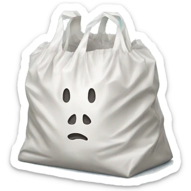 Plastic bag with handles sticker