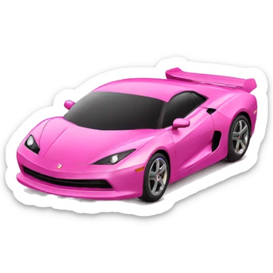 pink super car sticker