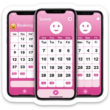 online booking schedule (pink) sticker