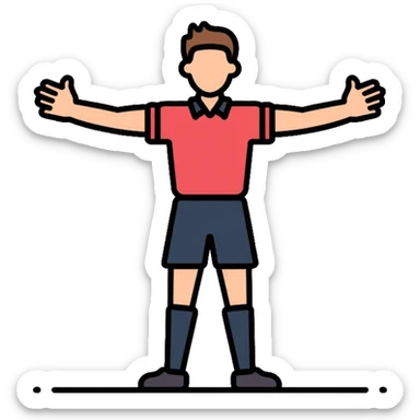 Referee making an official hand signal sticker