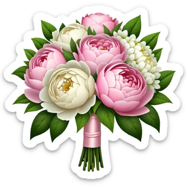 Bridal bouquet with flowers sticker