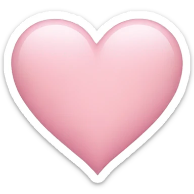 light pink heart sticker