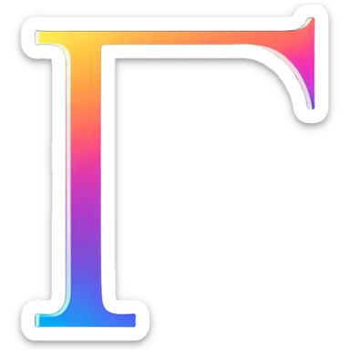 Colorful Gradient Alphabetical Letter “E” sticker