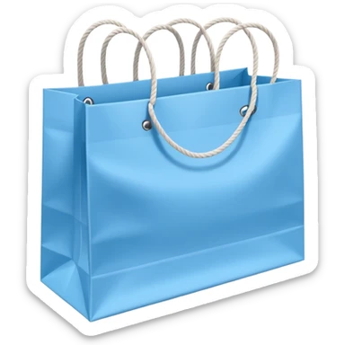 Bundle of Light blue shopping bags sticker