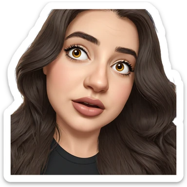 realistic portrait of girl sticker