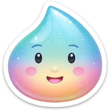 Sparkly shiny smooth soft pastel colorful pastel bright light whitish home decoration aesthetic beauty item sticker