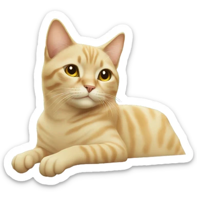 blonde cat at a park sticker