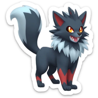 Torracat-Zoroark-Mightyena-Zorua full body sticker