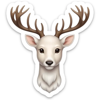 Beautiful white deer sticker