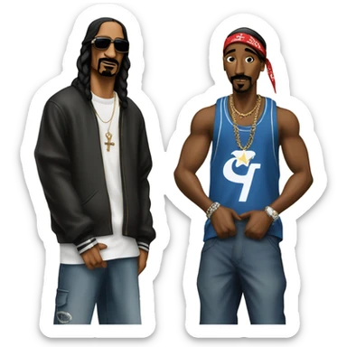 Snoop dogg with Tupac sticker