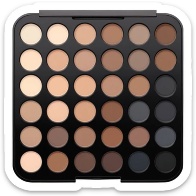 Black, beige and soft brown eyeshadow palette, luxe  sticker