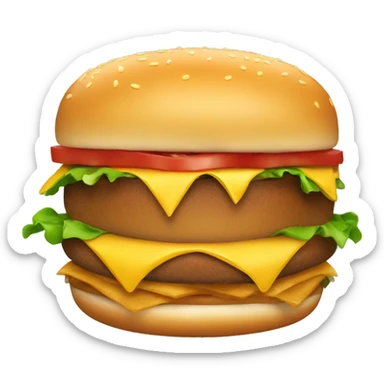 fat guy earing burger sticker