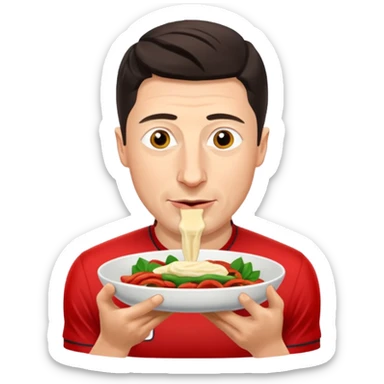 Robert Lewandowski eating perogis sticker