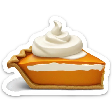 pumpkin pie with cream sticker