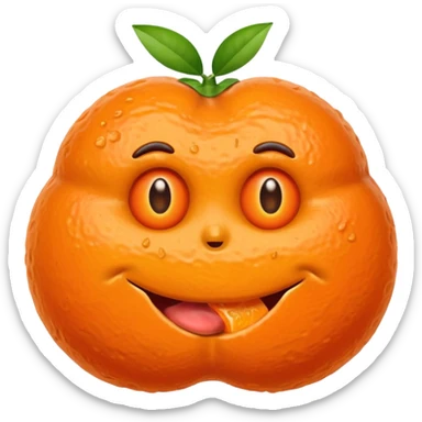 caca qui mange une clémentine sticker