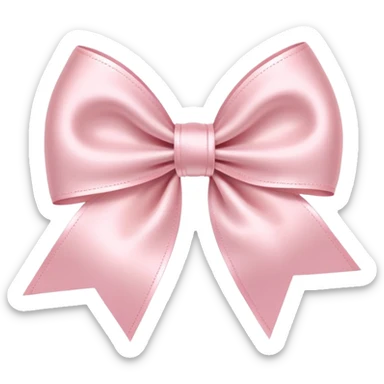 light pink ribbon bow sticker