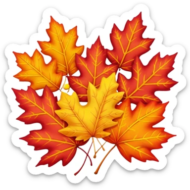 autumn leaves sticker