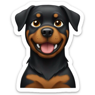 Make a wooden Rottweiler  sticker