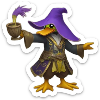 Duck warlock sticker