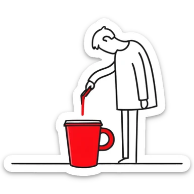 lean in a red cup sticker